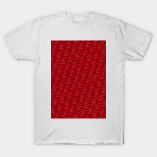 England Three Lions Repeated Red T-Shirt by Culture-Factory